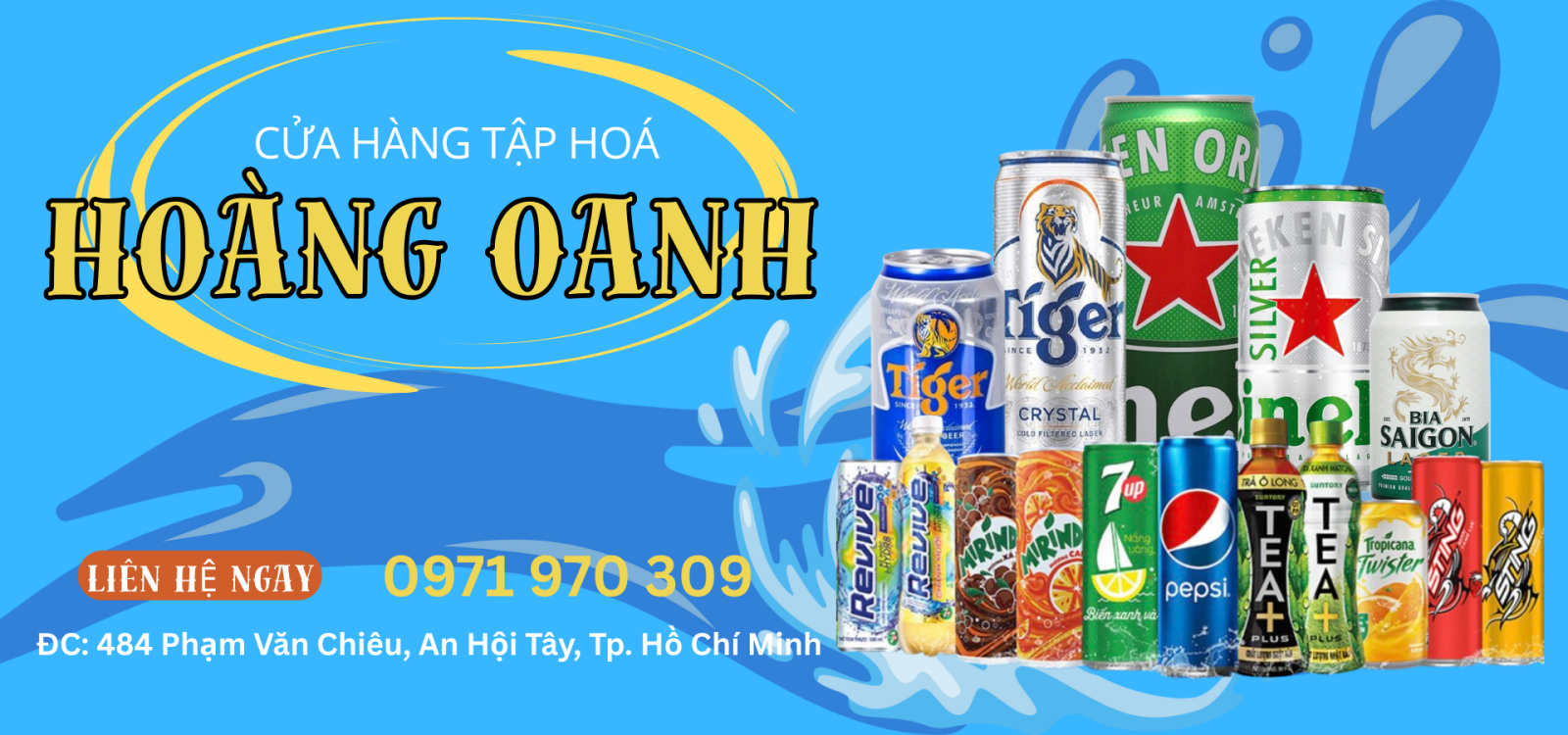 tạp hóa chuyên sỉ gia vị, nước uống